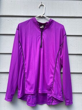 Canari Long Sleeve, Quarter-Zip Cycling Jersey, Women’s Size 3X, Purple